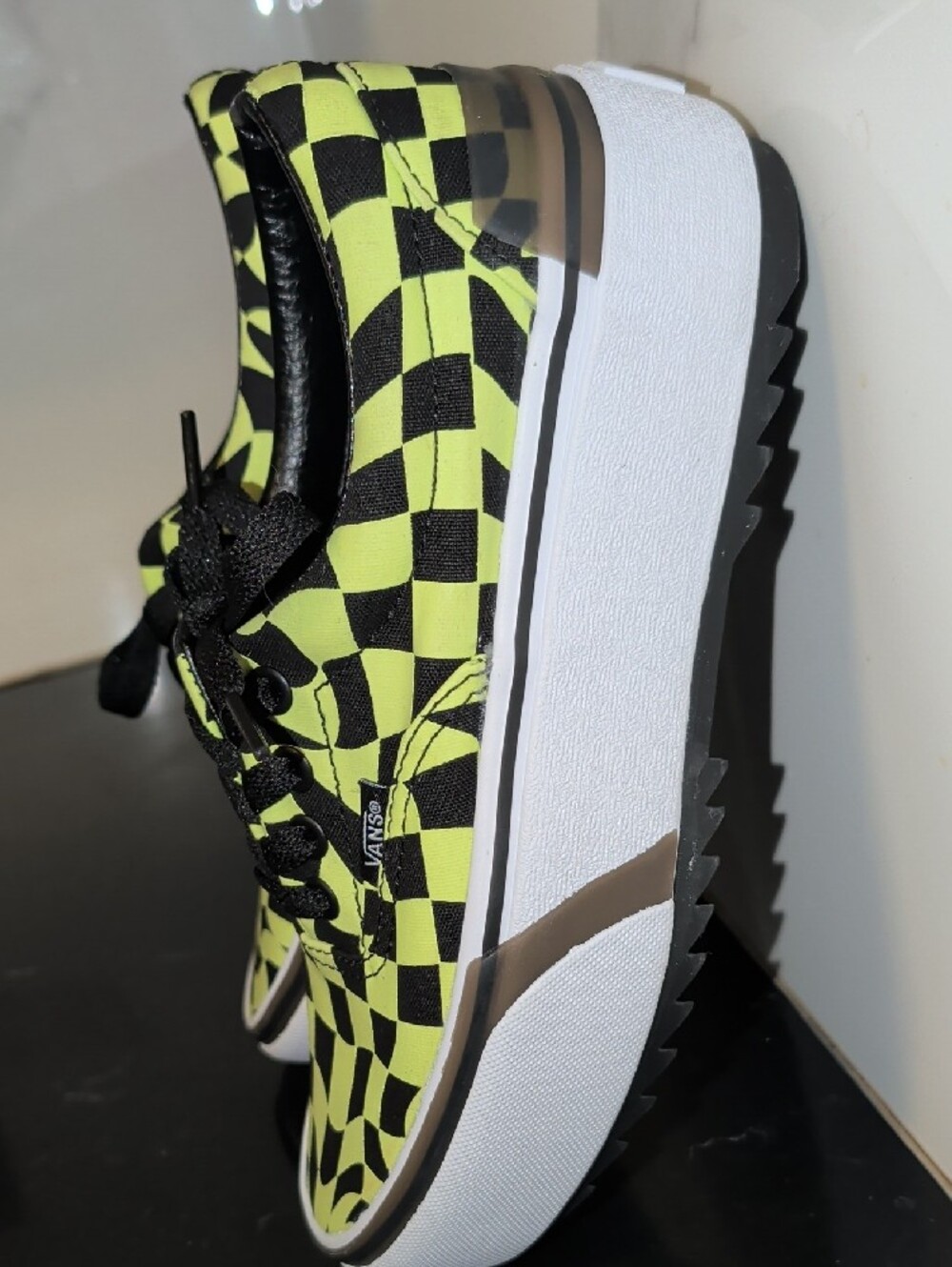 Vans Era Stacked "Warp Check" (Glow-in-the-Dark) Platform Sneakers Size 6 - Picture 4 of 8